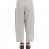 Buttoned Linen Trousers - Light Grey