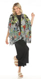 One-Size Knit Shawl Cardigan - Floral Beam