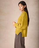 Isla Oversized Crew Lichen Sweater