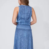 Denim Blue Linen Vest