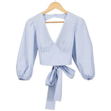 Ronal Cotton Backless Crop w/ Tie