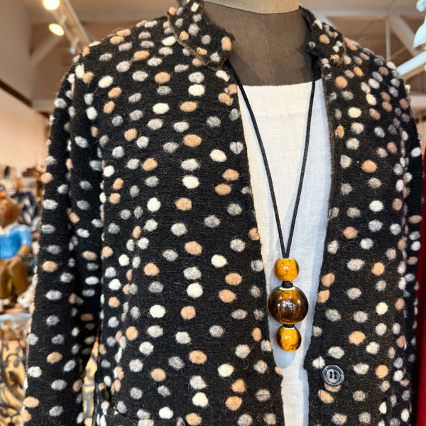 Pebbled Boiled Wool Jacket