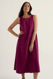 Cresting Waves Linen Dress