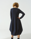 Slate Blue Cotton Jersey Dress