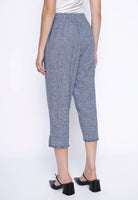 Frayed Edge Button Detail Capri