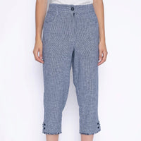 Frayed Edge Button Detail Capri
