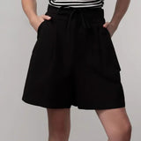 High Waisted Black Short