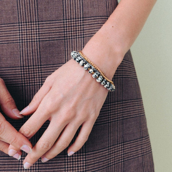 Marlow Bracelet - Dalmation Jasper