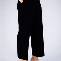 25" Athens Wide Crop Pant - Black