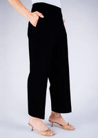 25" Athens Wide Crop Pant - Black