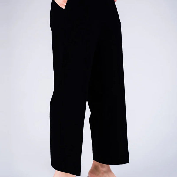 25" Athens Wide Crop Pant - Black