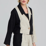 Unity Two-Colour Linen Jacket