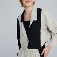 Unity Two-Colour Linen Jacket