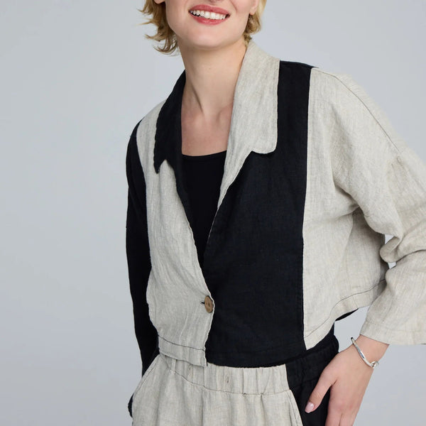 Unity Two-Colour Linen Jacket