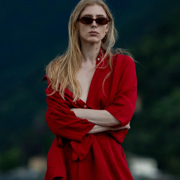 Lava Falls Oversize Linen Shirt