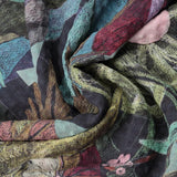 Art Mosaic Textured Silk Blouse