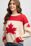 Canada 100% Cotton Shorty Knit Sweatshirt - 2 Colours