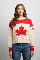Canada 100% Cotton Shorty Knit Sweatshirt - 2 Colours