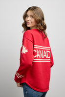 Canadiana 100% Cotton Hockey Sweater - Red
