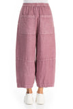 Off-Dye Linen Trousers - Mauve Taupe