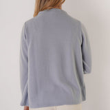 Plaid Pintuck Pullover - Powder Blue