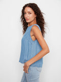Scalloped Hem Tencel Top