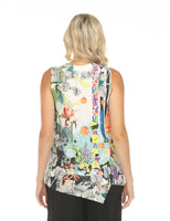 Asymmetrical Sleeveless Tunic - Pollination