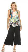 Asymmetrical Sleeveless Tunic - Pollination