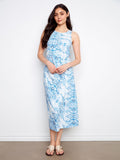 Cotton Slub Knotty Printed Dress