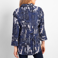 Shaped Shirt - Blue Print (Only XS + XXL Left)