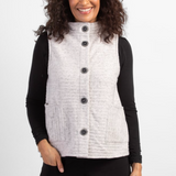 Brushed Fleece Vest - Winter White (Only XL + XXL Left)