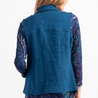 Pucker Weave Vest - Baltic (Only XS + S Left)