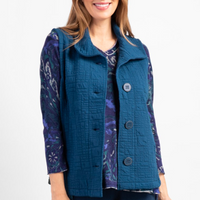 Pucker Weave Vest - Baltic (Only XS + S Left)