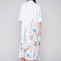 Linen Dress+Duster - Pastel Florals (Only XS, S + XXL Left)