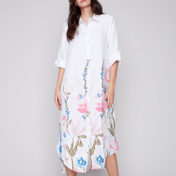 Linen Dress+Duster - Pastel Florals
