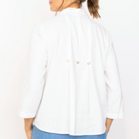 Classic Linen Shaped Shirt - White