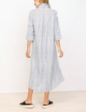 Easy Linen Shirt Dress - Bamboo Gull