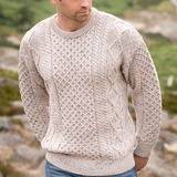 Unisex Super Soft Merino Sweater - Oatmeal Nep