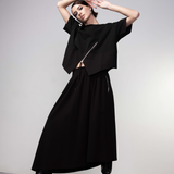 Asymmetrical Zipper Pocket Skirt