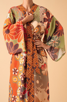 70s Kaleidoscope Floral - Long Kimono