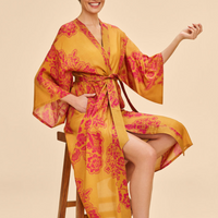 Mustard Tapestry - Long Kimono