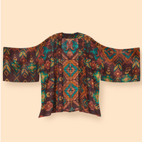 Chocolate Ikat - Kimono Jacket