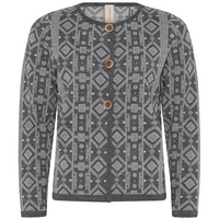 Zink Grey Geo Cardigan