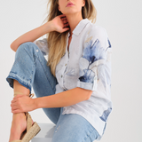 Indigo Melody Linen Shirt (Only XS, M + XXL Left)