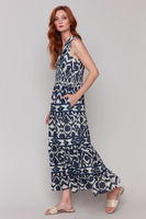 Geo Batik Sleeveless Cotton Maxi Dress