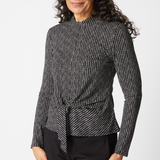 Tie Front Dot Top