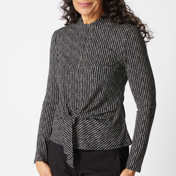 Tie Front Dot Top