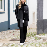 Charcoal/Black Colour Block Coatigan