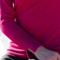 Fuchsia High Neck Sweater