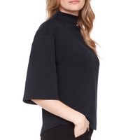 Butter Short-Sleeve Turtleneck Top